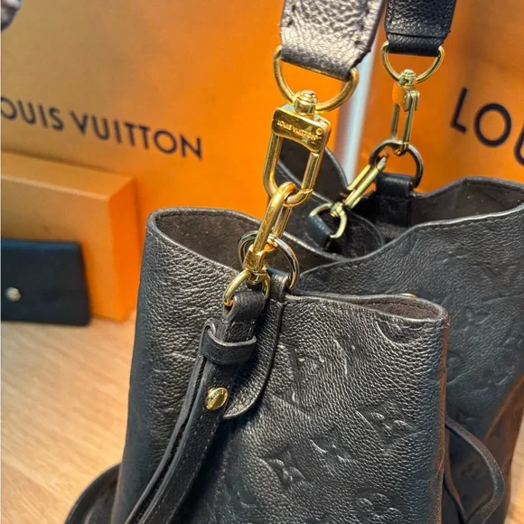 Louis Vuitton Black Embossed Shoulder Bag - Picture 7 of 11